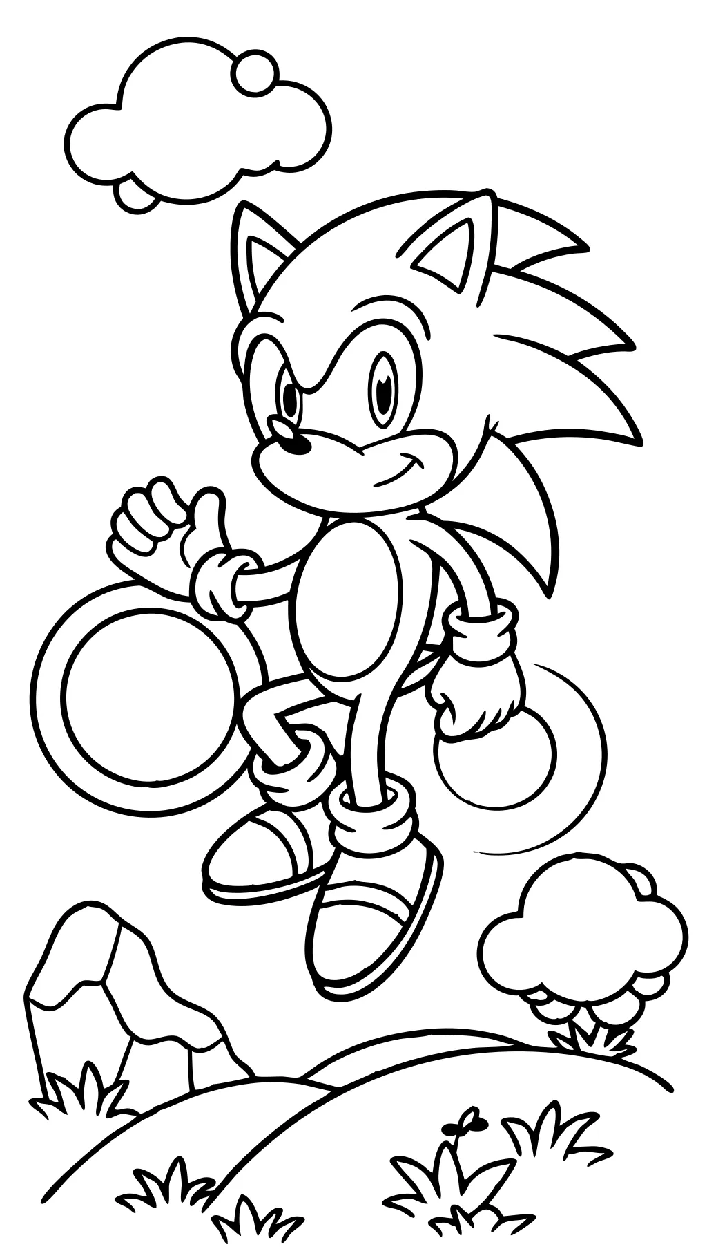 coloriage de Sonic the Hedgehog